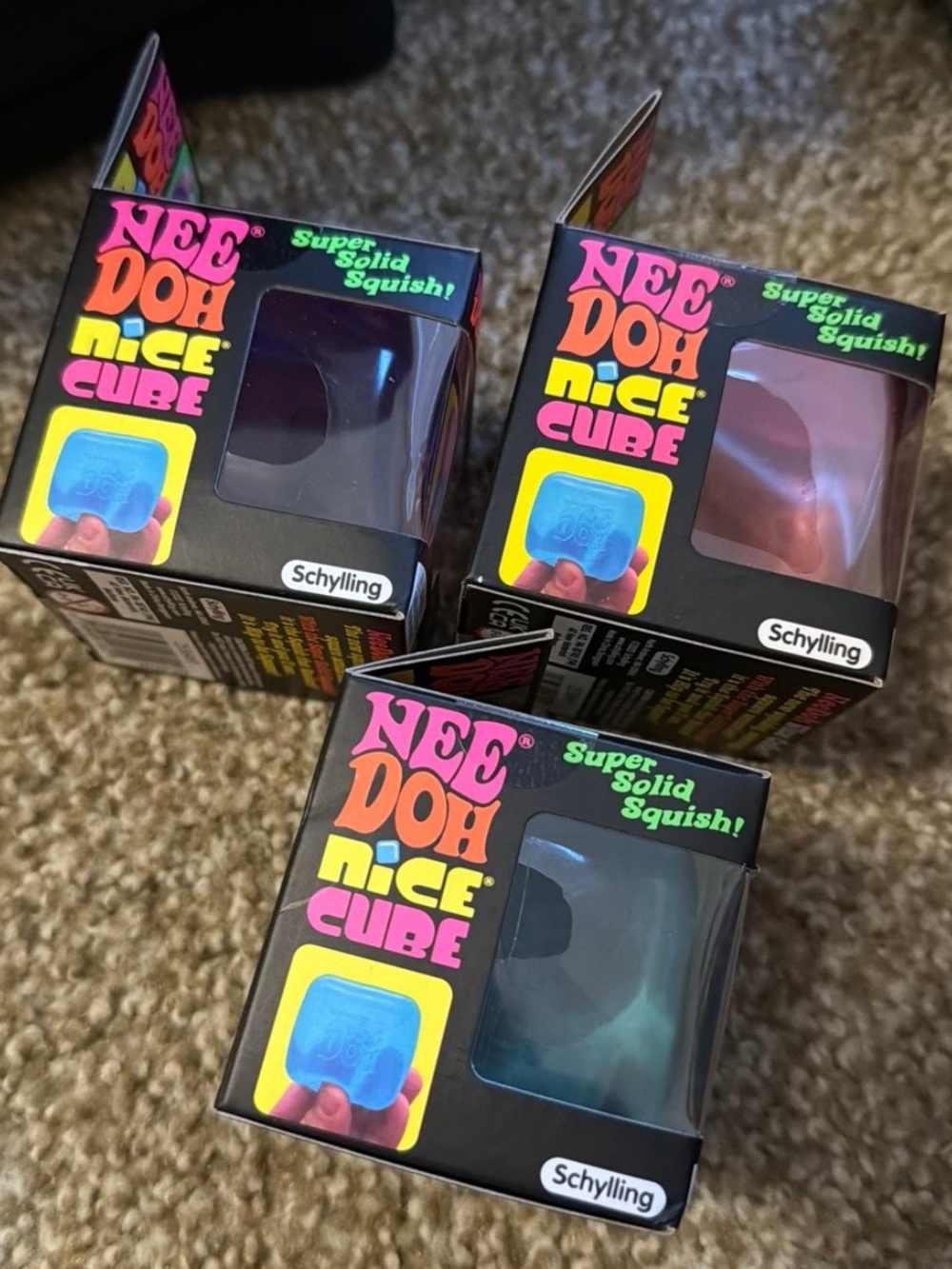 Needoh Nice Cube - Pink/Purple/Blue Trio - Picture 4 of 7